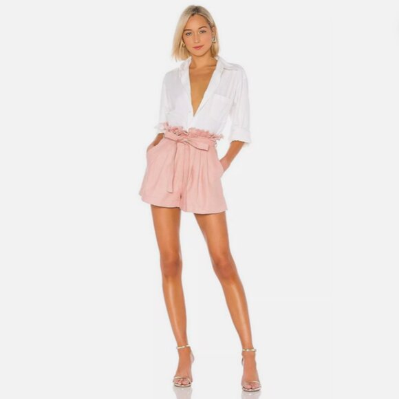 Alexis Pants - NEW Alexis Jolan 100% Linen High Waisted Shorts Size L $324